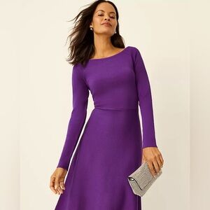 Ann Taylor purple midi dress